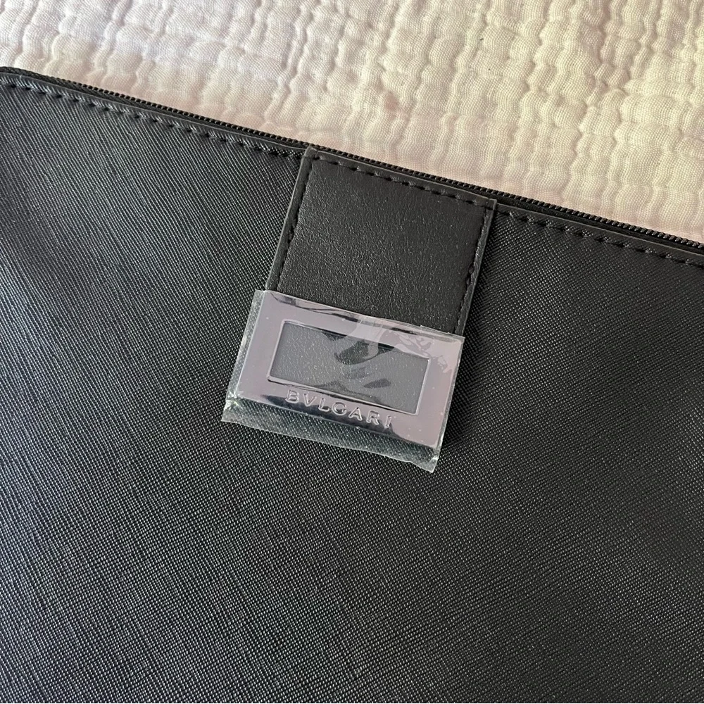 Bvlgari | NWOT Black Zip Cosmetic Travel Pouch- Unisex